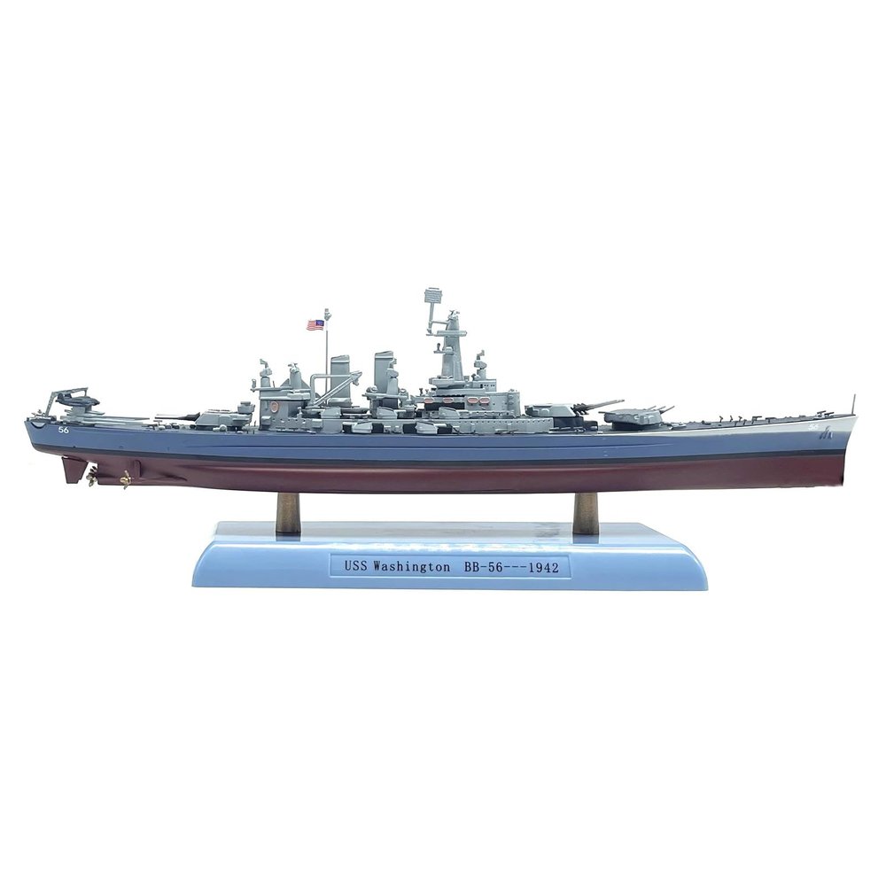 CHICHIYANG 1/1000 Scale WWII USS Washington BB-56 Battleship Alloy Finished Model Die-cast Nautical Warship Model