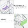 KONTONTY 3Pcs Mini Shopping Cart for Pretend Play Iron Trolley for Makeup Storage and Grocery Shopping Electroplated Pink Purple and Green Fun Role Play Trolley view 4