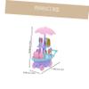 LIOOBO 4Pcs Candy Ice Cream Stand Cart Play Shopping Cart for Grocery Cart for Pretend Play and Imaginative Fun view 2