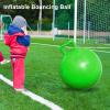 Kids Exercise Bouncing Ball with Easy Grip Handle, 440mm Ball for Indoor Outdoor Use, School PE Activity Toy That Develops Motor Skills (Green) view 2
