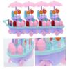 Toddmomy 4pcs Boys and Girls Ice Cream Cart Toy Fun Pretend Play Ice Cream Stand for Toddlers Shopping Cart Plaything Great for Imaginative Role Play and Learning view 3
