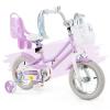HONEY JOY Kids Bike, 12 14 16 18 Inch Girls Bike w/Training Wheels, Doll Seat, Streamers, Handbrake & Coaster Brake, Fully Enclosed Chain, Princess Style Children Bike (12 Inch, Purple) view 1
