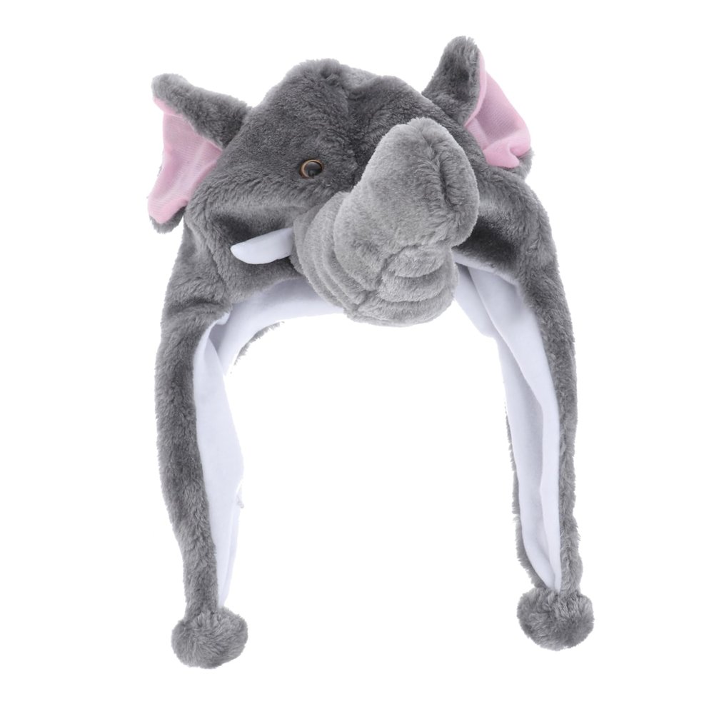 YARNOW Kids Elephant Hat Grey Cartoon Animal Pattern Warm for Toddlers and Adults