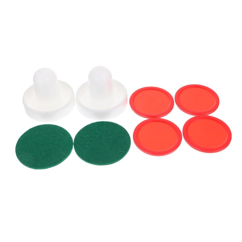 Abaodam 2sets Air Hockey Pucks and Paddles Includes White and Red Pucks for Rooms and Family Entertainment