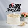 0 to 30 Real Quick Cake Topper, Talk Thirty to Me, Dirty Thirty, Happy 30th Birthday Anniversary Party Decorations Supplies for Women Men Black Glitter view 4