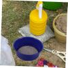 VINTORKY Round Gardening Sieve Tool for Soil Sifting Multi-Function Mesh Sifting Pan for Rocks for Vegetable Planting and Beach Play Mesh view 3