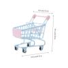 HOLIDYOYO Space-saving Mini Shopping Cart 2pcs Desktop Snack Basket Handle for Fried Food Fruits Vegetables Bread Candy Random view 2