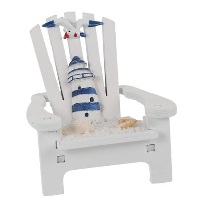 HOLIDYOYO Mediterranean Style Beach Chair Ornaments Unique Table Decor for Coastal Themed Home for Parties Holidays Daily Use Style Selection