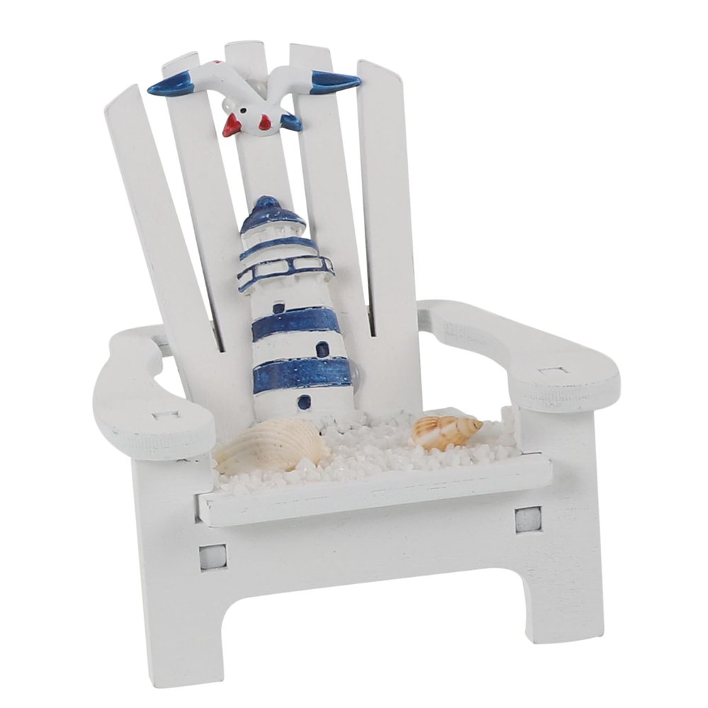 HOLIDYOYO Mediterranean Style Beach Chair Ornaments Unique Table Decor for Coastal Themed Home for Parties Holidays Daily Use Style Selection