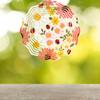 10" Metal Wind Spinner, Ladybug & Daisy Design, Outdoor Garden Art, Kinetic Motion Decor, Spring Flower Yard Ornament, Bug Theme Patio Spinner view 3