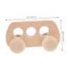 ULDIGI Wooden Push Car for Newborns Smooth Hand Grip Natural Push Car for Developmental Play and Fine Motor Skills view 2