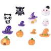 12pcs Halloween Ornaments Cute Miniature Pumpkins Ghosts for Dollhouse Decor Creative Landscape Decorations for Halloween Atmosphere view 1