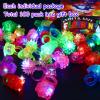 NUDALA 100 Pack Light Up Rings, Glow in The Dark Party Favors, 8 Style Flashing LED Jelly Finger Rings for Concert, Goodie Bag Fillers, Classroom Prizes,Raves, Halloween view 4