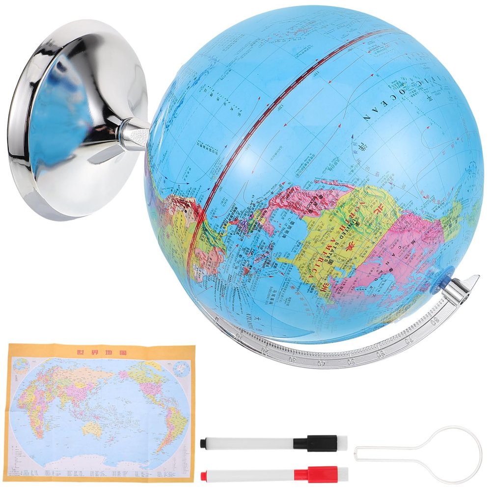 Angoily 1Set Educational Terrestrial Globe for Decorative Globe for Classroom Office for Learning Geography and Modern Living Room Ornaments