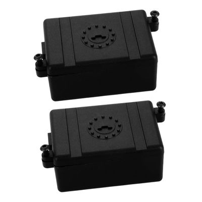 ibasenice 2pcs Receiver Box for Crawler Cars Black Plastic Receiver Protector Case for Easy Installation and Model Compatibility
