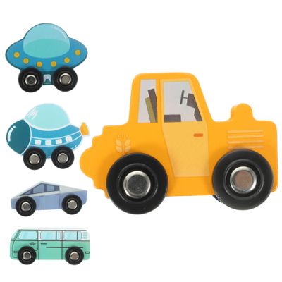BCOATH 5pcs Wooden Train for Boys and Girls Educational Plaything Cute Animal Designs Compatible Stimulates Creativity and Imagination Safe and Lightweight Material