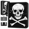 1080 Pockets Card Binder 9 Pocket, Trading Card Binder with 60 Page Removable Sleeves, Zipper Card Book Album Holder[PROTECTIVE][PLEASANT TOUCH SURFACE] Skull view 1
