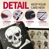 1080 Pockets Card Binder 9 Pocket, Trading Card Binder with 60 Page Removable Sleeves, Zipper Card Book Album Holder[PROTECTIVE][PLEASANT TOUCH SURFACE] Skull view 3