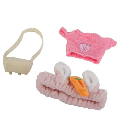 3 Piece Set Duck Plush Ornaments Clothes Washable Plush Plush Duck Clothing DIY Match Cartoon Stuffed Duck Clothing for Type, Multifunctional Accessory for Home Use (F Type)