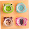 OKUMEYR Unbreakable Dinnerware for Boys and Girls Bamboo Fiber Bowl Set Toddler Snack Utensil Set Lids (frog) view 2