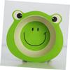 OKUMEYR Unbreakable Dinnerware for Boys and Girls Bamboo Fiber Bowl Set Toddler Snack Utensil Set Lids (frog) view 4