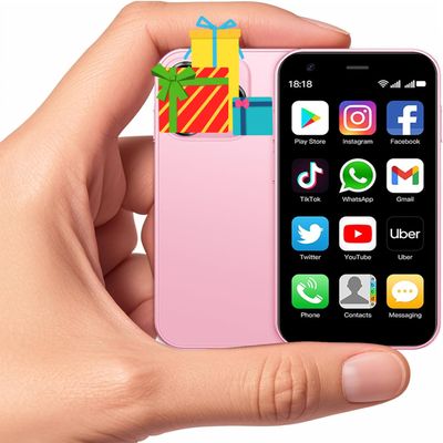 Becindy Mini Smartphone XS15,3G 3.0 Inch HD 2GB+16GB Android 8.1 1000mAh Dual Sim Quad Core Mini Phone Child Gift Small Phone Student Pocket Cellphone (Pink)