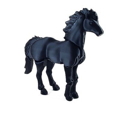3D Printed Articulating Horse (Black)