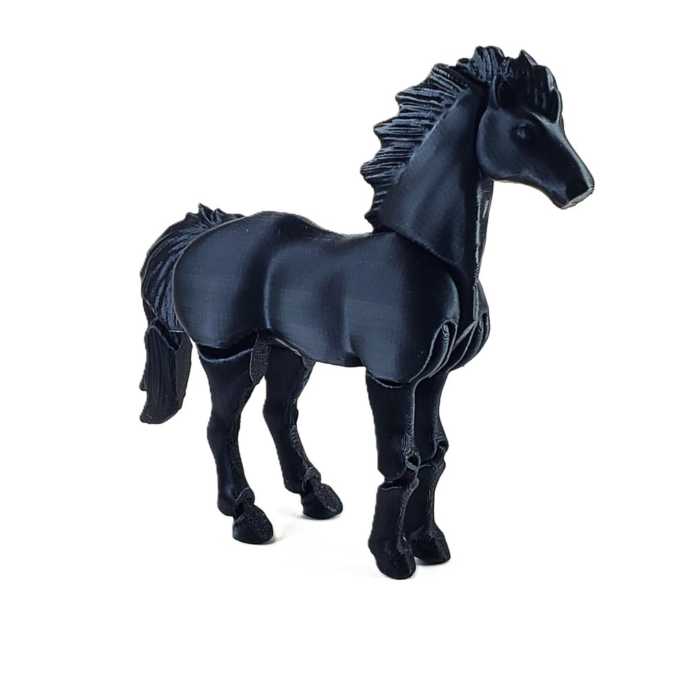 3D Printed Articulating Horse (Black)