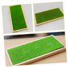 MAGICLULU Figurine Display Stand Artificial Grass Mat Figures and Miniatures Stable Resin Tray Organizer for Home Decor and Jewelry Storage view 3