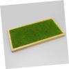 MAGICLULU Figurine Display Stand Artificial Grass Mat Figures and Miniatures Stable Resin Tray Organizer for Home Decor and Jewelry Storage view 4