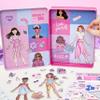 Barbie D.I.Y. Magnetic Play Set, 75 Pieces, 3 Magnetic Dolls, Crafts for Kids Ages 4-8, 4 Year Old Girl Birthday Gifts, Girl Toys, Cute Travel Toy, Fun Airplane Activities, Pretend Play for Girls view 2