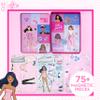 Barbie D.I.Y. Magnetic Play Set, 75 Pieces, 3 Magnetic Dolls, Crafts for Kids Ages 4-8, 4 Year Old Girl Birthday Gifts, Girl Toys, Cute Travel Toy, Fun Airplane Activities, Pretend Play for Girls view 3
