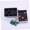 ABOOFAN 4pcs Lightweight Dice Storage Case Dice Boxes Pads Organizers for Classroom view 2