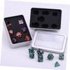 ABOOFAN 4pcs Lightweight Dice Storage Case Dice Boxes Pads Organizers for Classroom view 4