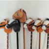 ToysCentral Basics Interactive Stick Horse for Kids, Riding Toy with Pole for Outdoor and Indoor Activities, Dark Brown Black view 3