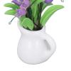 1:12 Miniature Flower Pots of the Valley White Vase Simulation Dollhouse Mini Plant Model view 2