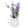 1:12 Miniature Flower Pots of the Valley White Vase Simulation Dollhouse Mini Plant Model view 3