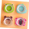SOLUSTRE Kids Tableware Unbreakable Bamboo Fiber Bowl Toddler Dinnerware Suction (frog) view 3