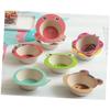 SOLUSTRE Kids Tableware Unbreakable Bamboo Fiber Bowl Toddler Dinnerware Suction (frog) view 4