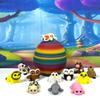 12pcs 3D Printed Articulated Mini Animals with Egg, Colorful Fidget Farm Animal, Zoo Animal Figures, Birthday Party Decorations MA003-SET-RBW2 view 1