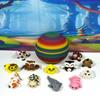 12pcs 3D Printed Articulated Mini Animals with Egg, Colorful Fidget Farm Animal, Zoo Animal Figures, Birthday Party Decorations MA003-SET-RBW2 view 2