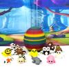 12pcs 3D Printed Articulated Mini Animals with Egg, Colorful Fidget Farm Animal, Zoo Animal Figures, Birthday Party Decorations MA003-SET-RBW2 view 3