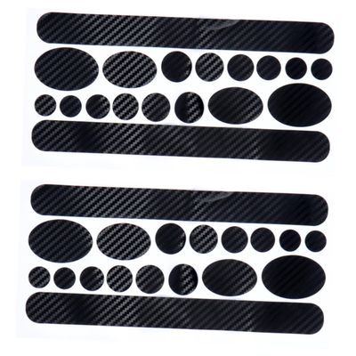KICHOUSE 2sheets Scratch-Resistant Bike Frame Stickers Carbon Pattern Rub Film for and Wear-Resistant Black