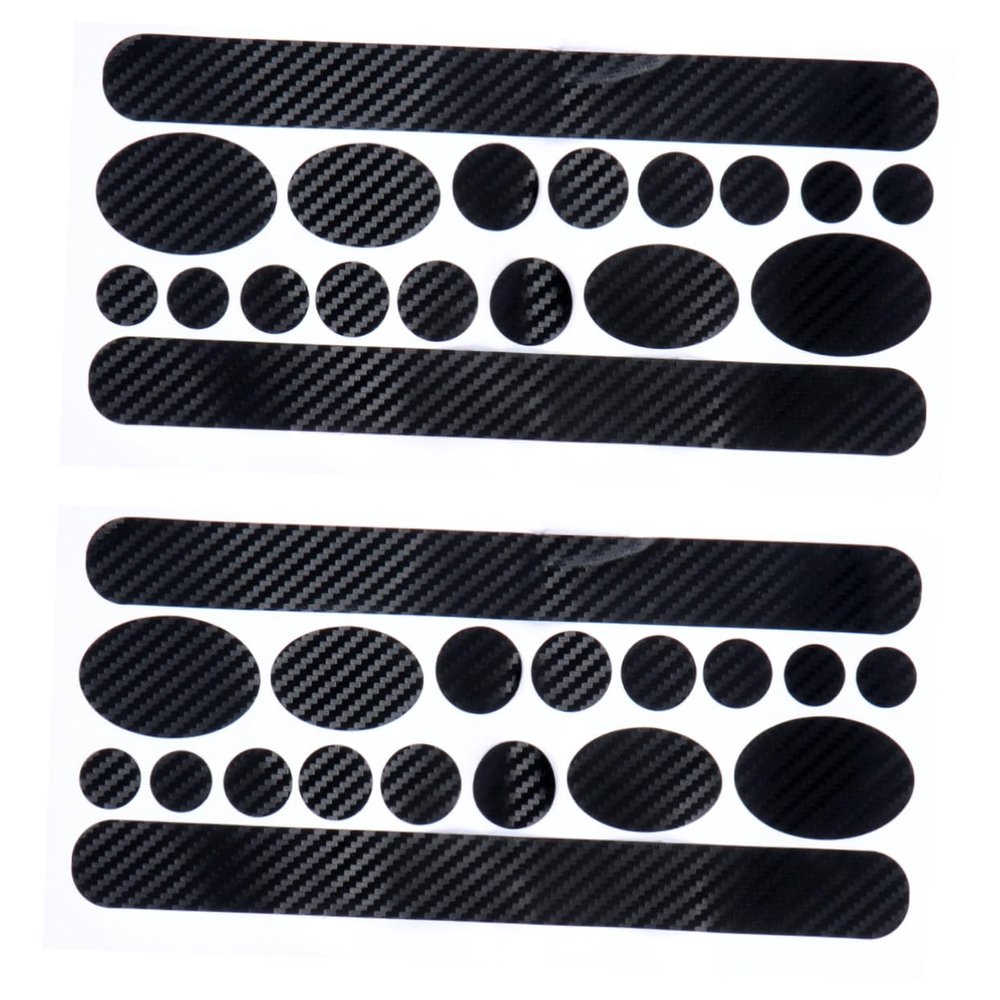 KICHOUSE 2sheets Scratch-Resistant Bike Frame Stickers Carbon Pattern Rub Film for and Wear-Resistant Black