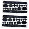 KICHOUSE 2sheets Scratch-Resistant Bike Frame Stickers Carbon Pattern Rub Film for and Wear-Resistant Black view 1