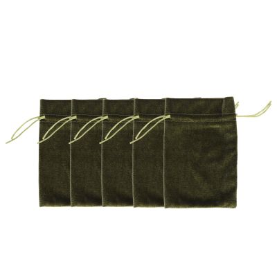 ANGGREK Velvet Bag, Soft Pouch Comfortable Drawstring Closure 5PCS Stylish for Marbles (#1) (#2) (#3) (#4)