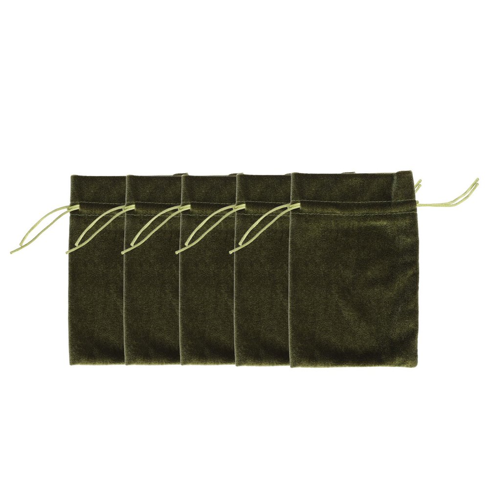 ANGGREK Velvet Bag, Soft Pouch Comfortable Drawstring Closure 5PCS Stylish for Marbles (#1) (#2) (#3) (#4)