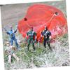 CORHAD 10pcs Parachute Soldiers Toys Flying Outdoor Playthings for Boys and Girls for Outdoor Games and Fun Parachute Activities view 3