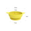 LIFKOME 1pc Silicone Bowl Three Compartments Divided Plate for Food Storage Easy to Clean Rice Fruit Soup and Vegetables view 2