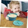 LIFKOME Suction Bowl Boys and Girls Silicone Plate Boys and Girls Tray Plate Suction for Feeding Safe Tableware view 3